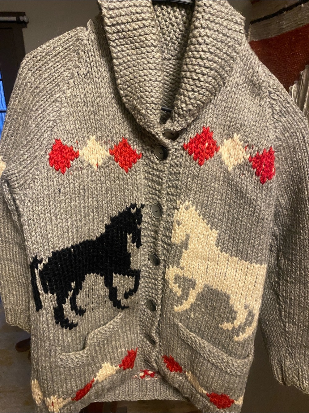 Vintage wool cowichan horse sweater 🐎
